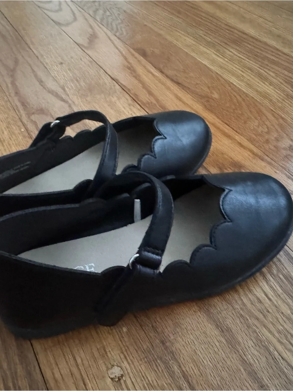 The Children's Place Black Scalloped Strap Mary Jane Shoes